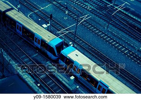 Railway, Stockholm, Sweden. View Large Photo Image Stock Photo - Railway, Stockholm, Sweden.. Fotosearch