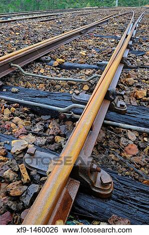 Railway tracks. Mining railway. Huelva province. Andalusia. Spain View Large Photo Image Stock Photograph - Railway tracks. Mining railway. Huelva province. Andalusia. Spain. Fotosearch