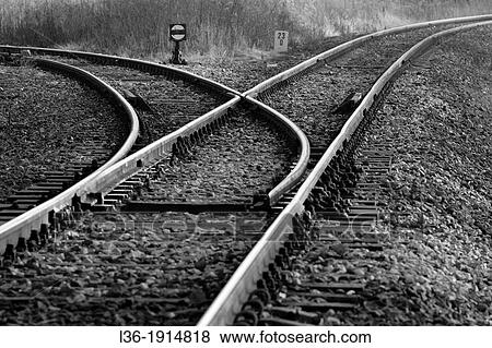 Railway tracks View Large Photo Image Stock Photo - Railway tracks. Fotosearch