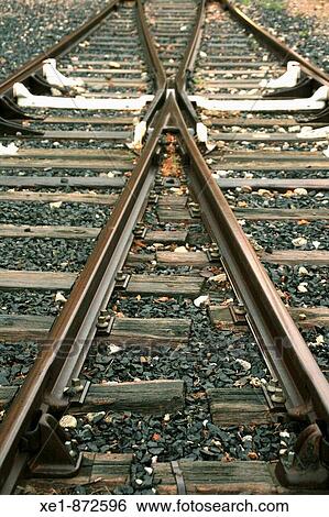 Stock Photograph - Railways. Villefranche-de-Conflent. Pyrenees-Orientales, Languedoc-Roussillon, France. Fotosearch