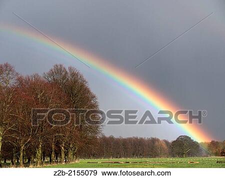 Rainbow, Derbyshire, UK. View Large Photo Image Stock Photo - Rainbow, Derbyshire, UK.. Fotosearch