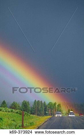 Rainbow. Yellowstone Natl. Park. Wyoming. USA View Large Photo Image Picture - Rainbow. Yellowstone Natl. Park. Wyoming. USA. Fotosearch