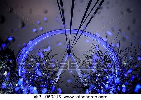 Rainy day in London eye at night, London, UK View Large Photo Image Stock Photograph - Rainy day in London eye at night, London, UK. Fotosearch