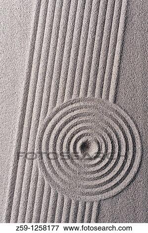 raked sand - zen rock garden - japan zen spirit inspired arrangement View Large Photo Image Stock Photo - raked sand - zen rock garden - japan zen spirit inspired arrangement. Fotosearch