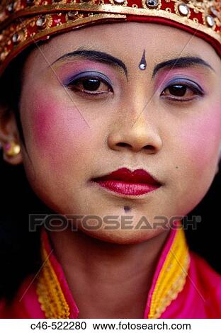 Stock Image - Ramaya Dance. Balinese dancers from Ubud. Bali. Indonesia. Fotosearch