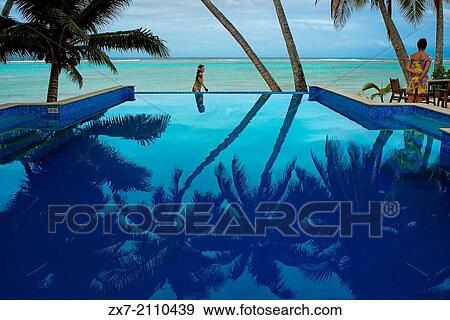 Rarotonga Island. Cook Island. Polynesia. South Pacific Ocean. Pool of luxury hotel Little Polynesian Resort in Rarotonga. View Large Photo Image Stock Photo - Rarotonga Island. Cook Island. Polynesia. South Pacific Ocean. Pool of luxury hotel Little Polynesian Resort in Rarotonga.. Fotosearch