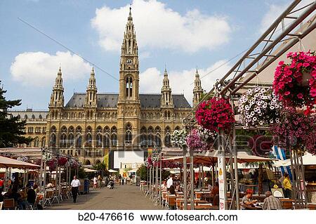 Rathaus (Town Hall), Vienna. Austria View Large Photo Image Stock Photograph - Rathaus (Town Hall), Vienna. Austria. Fotosearch