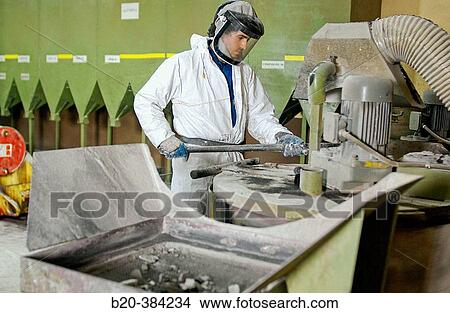 Raw material mixer. Fabrication of abrasive disks. Metal Industry. View Large Photo Image Picture - Raw material mixer. Fabrication of abrasive disks. Metal Industry.. Fotosearch