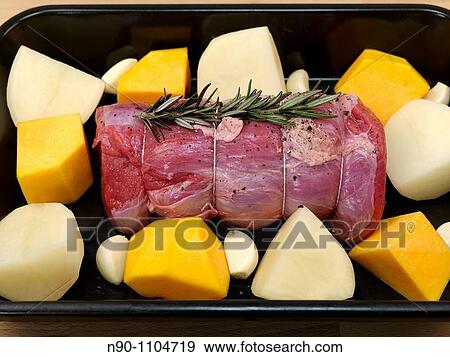 Raw mini veal roast rolled ready for roasting View Large Photo Image Stock Photo - Raw mini veal roast rolled ready for roasting. Fotosearch