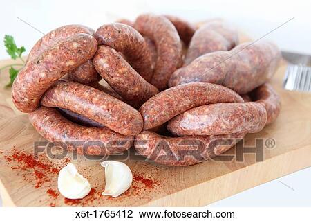 Raw South African Boerewors View Large Photo Image Stock Image - Raw South African Boerewors. Fotosearch