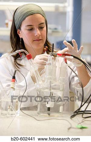 Stock Image - Reactors. Electrochemical Tests, Chemical laboratory of corrosion and surface and coating treatment. Fundacion Inasmet-Tecnalia. Donostia, San Sebastian, Euskadi. Spain.. Fotosearch