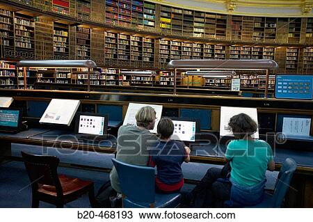 Stock Image - Reading Room, The British Museum, London. England. UK.. Fotosearch