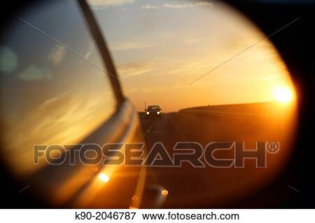 Rear view into the sunset. View Large Photo Image Stock Photo - Rear view into the sunset.. Fotosearch