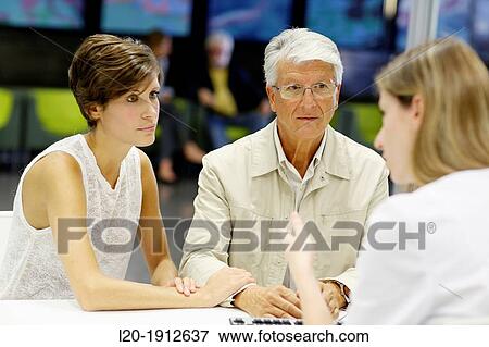 Stock Photo - Reception of patients, Onkologikoa Hospital, Oncology Institute, Case Center for prevention, diagnosis and treatment of cancer, Donostia, San Sebastian, Gipuzkoa, Basque Country, Spain. Fotosearch
