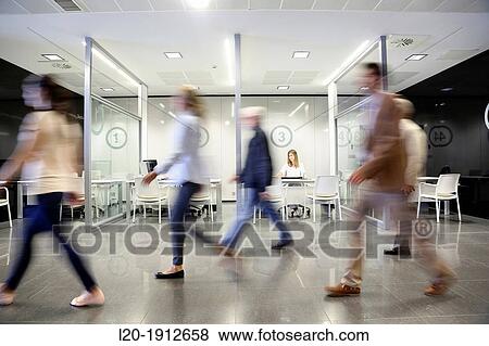 Stock Photo - Reception of patients, Onkologikoa Hospital, Oncology Institute, Case Center for prevention, diagnosis and treatment of cancer, Donostia, San Sebastian, Gipuzkoa, Basque Country, Spain. Fotosearch