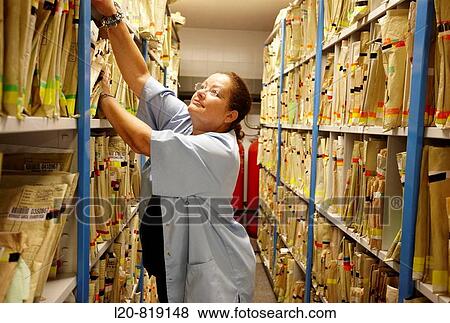 Stock Photo - Records. Hospital Universitario de Gran Canaria Doctor Negrin, Las Palmas de Gran Canaria. Canary Islands, Spain. Fotosearch