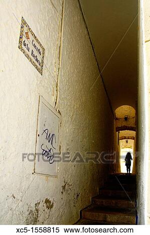 Rectoria alley, Sitges, Barcelona, Catalonia, Spain View Large Photo Image Stock Photography - Rectoria alley, Sitges, Barcelona, Catalonia, Spain. Fotosearch