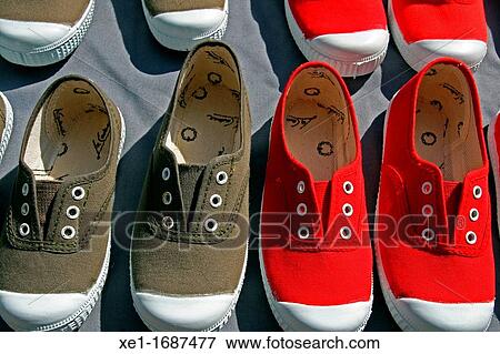 Stock Photo - Red and brown shoes. Fotosearch