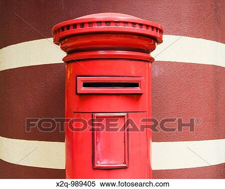 Red British Post Box left from the colonial period in Hong Kong China View Large Photo Image Stock Photography - Red British Post Box left from the colonial period in Hong Kong China. Fotosearch