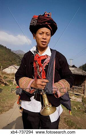 Red Dzao man in Ta Phin village near Sa Pa, Vietnam View Large Photo Image Picture - Red Dzao man in Ta Phin village near Sa Pa, Vietnam. Fotosearch