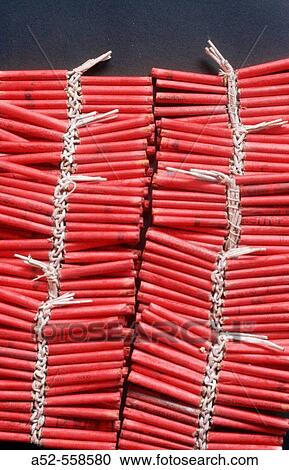 Stock Image - Red Fort. Noisy cracker. Diwali Festival. Mumbai. India.. Fotosearch
