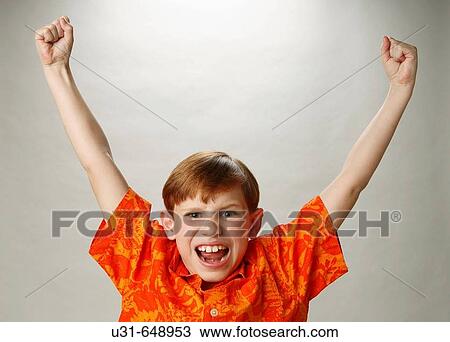 Red haired boy lifting his arms View Large Photo Image Stock Image - Red haired boy lifting his arms. Fotosearch