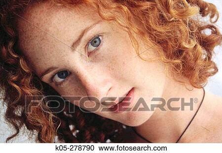 Red haired girl View Large Photo Image Stock Image - Red haired girl. Fotosearch