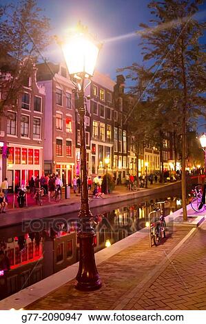 Stock Photo - Red Lights District, Amsterdam, Netherlands. Fotosearch
