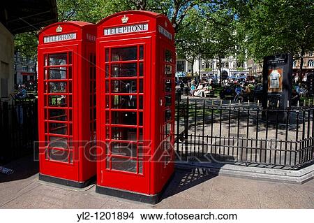 Red telephone box London View Large Photo Image Picture - Red telephone box London. Fotosearch