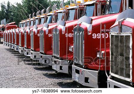 Red trucks parked along the road between Montreal and Quebec city, Quebec, Canada, North America View Large Photo Image Picture - Red trucks parked along the road between Montreal and Quebec city, Quebec, Canada, North America. Fotosearch