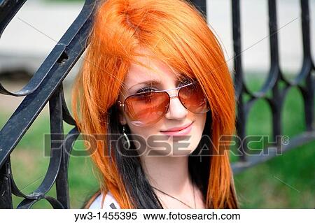 redhead women outdoors in the street View Large Photo Image Stock Photography - redhead women outdoors in the street. Fotosearch