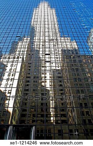 reflection, Empire State Building, New York, USA. View Large Photo Image Stock Photograph - reflection, Empire State Building, New York, USA.. Fotosearch