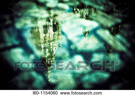 Reflection of the Cathedral, Santiago de Compostela, Galicia, Spain View Large Photo Image Stock Image - Reflection of the Cathedral, Santiago de Compostela, Galicia, Spain. Fotosearch
