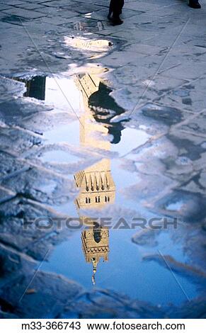 Reflection of the Palazzo vecchio belltower. Florence. Italy. View Large Photo Image Stock Image - Reflection of the Palazzo vecchio belltower. Florence. Italy.. Fotosearch