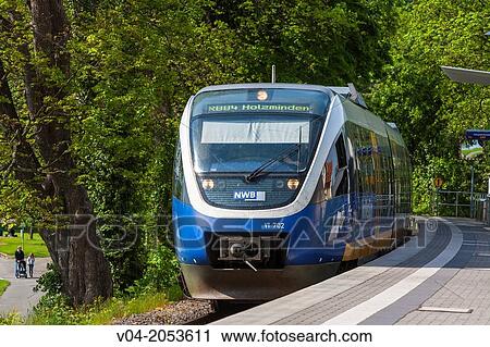 Regional train at Hoexter station, North Rhine-Westphalia, Germany, Europe View Large Photo Image Stock Image - Regional train at Hoexter station, North Rhine-Westphalia, Germany, Europe. Fotosearch