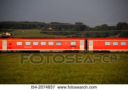 Stock Photo - Regional train of Deutsche Bahn AG. Fotosearch
