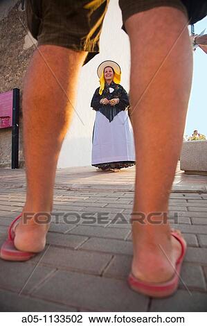 Stock Image - Regionals Dance and Dress in Sant Agust? des VedrB. Ibiza. Balearic Islands. Spain.. Fotosearch
