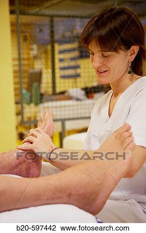 Stock Image - Rehabilitation. Hospital de Zumarraga, Gipuzkoa, Euskadi, Spain. Fotosearch