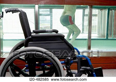 Stock Photography - Rehabilitation, Hydrotherapy pool. Hospital Universitario Gran Canaria Doctor Negrin, Las Palmas de Gran Canaria. Canary Islands, Spain. Fotosearch