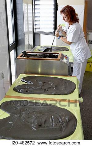 Stock Image - Rehabilitation, physiotherapy, mud therapy. Hospital Universitario Gran Canaria Doctor Negrin, Las Palmas de Gran Canaria. Canary Islands, Spain. Fotosearch