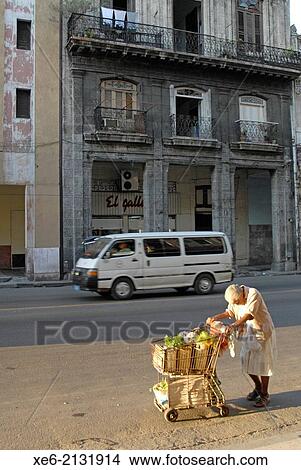 Reina street in havana center, Cuba. View Large Photo Image Picture - Reina street in havana center, Cuba.. Fotosearch