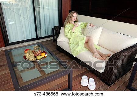 Relaxed woman View Large Photo Image Stock Photo - Relaxed woman. Fotosearch