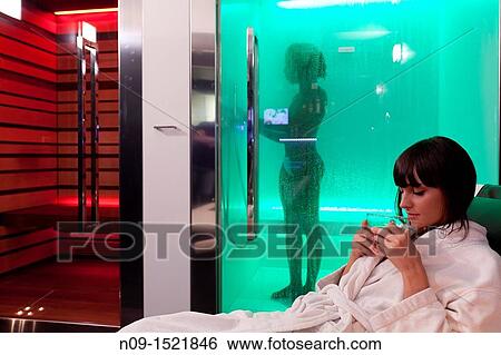 Relaxing in a spa View Large Photo Image Stock Photograph - Relaxing in a spa. Fotosearch
