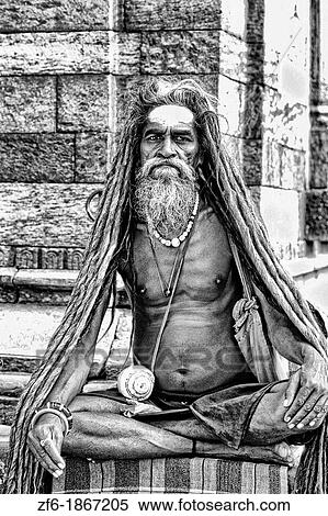 Religious man in Katmandu Nepal View Large Photo Image Stock Photography - Religious man in Katmandu Nepal. Fotosearch
