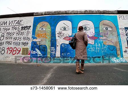 Remaining section of the Berlin Wall at the East Side Gallery in Berlin, Germany View Large Photo Image Stock Image - Remaining section of the Berlin Wall at the East Side Gallery in Berlin, Germany. Fotosearch