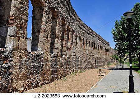 Renaissance aqueduct of San Lazaro, Mrida, Badajoz province, Extremadura, Spain View Large Photo Image Stock Image - Renaissance aqueduct of San Lazaro, Mrida, Badajoz province, Extremadura, Spain. Fotosearch