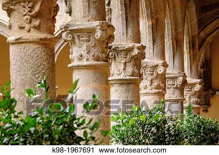 Renaissance cloister, XVI century, Monastery of San Jeronimo de Yuste, XV century, region of the Vera, Caceres, Extremadura, Spain, europe. View Large Photo Image Stock Image - Renaissance cloister, XVI century, Monastery of San Jeronimo de Yuste, XV century, region of the Vera, Caceres, Extremadura, Spain, europe.. Fotosearch