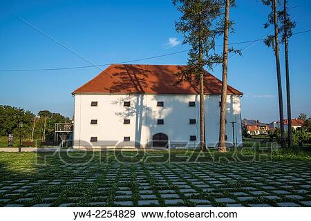 Renovated Old Granary, part of Erdody Castle, Jastrebarsko, Zagreb County, Croatia. View Large Photo Image Stock Photo - Renovated Old Granary, part of Erdody Castle, Jastrebarsko, Zagreb County, Croatia.. Fotosearch