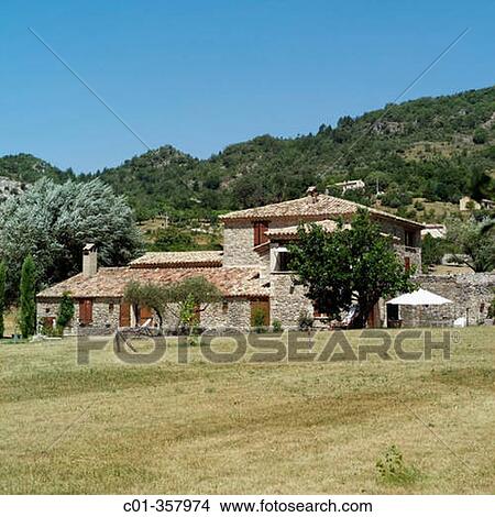 Renovated water driven olive mill house. Dr? me, Provence. France. View Large Photo Image Picture - Renovated water driven olive mill house. Dr? me, Provence. France.. Fotosearch