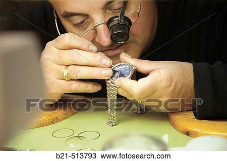 Repairing a watch View Large Photo Image Stock Image - Repairing a watch. Fotosearch